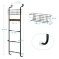thumbnail image 4 of OLOV Bathroom 5-Tier Over The Door Towel Rack, Brown, 4 of 5