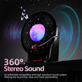 thumbnail image 3 of Night Light Bluetooth Speaker, Moon Lamp, Retro Colorful Ambient Moonlight Soundbar Wireless Stereo Music Player X7-C,1 * Night Light Bluetooth Speaker 1 * USB Cable,Black, 3 of 6