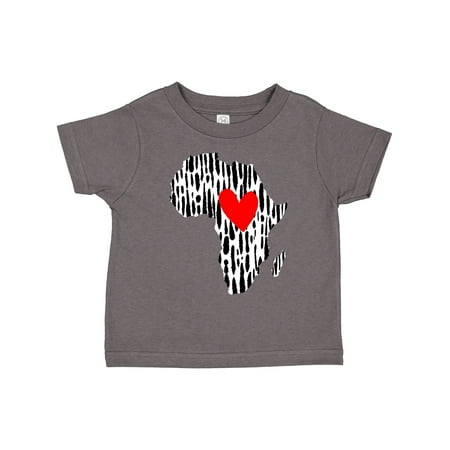 

Inktastic Black History Month Ink Print African Heart Gift Toddler Boy or Toddler Girl T-Shirt