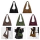 thumbnail image 2 of Shoulder Bag Faux Suedes Toted Handbag Evening Clutches Purse Fashion Slings Hobos Handbag Trendy Underarm Bag for Women brown, 2 of 4