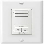Somfy DecoFlex WireFree RTS Wall Switch, 2 Channel, White (1811068)