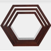wooden shelf, wall shelf, multi-purpose frame, home decor, triple honeycomb pattern shelf
