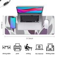 thumbnail image 5 of Long Mouse Pads for Desk,Purple Leaf Pattern Desk Mats on Top Of Desks, Desk Mouse Pad Extra Large with 3mm Non-Slip Base and Stitched Edge for Gaming,Office,Work,Home 31.5"x11.8", 5 of 6