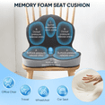 thumbnail image 2 of ‌AMTPM Seat Cushion with Lumbar Support - L-Shaped Ergonomic Memory Foam Office Chair Cushion for Long Hours, Car Seat & Home Office (Black/Gray), 2 of 8