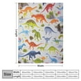 thumbnail image 4 of JEUXUS Hudson Unisex Plush Mink and Sherpa Blanket, Dinosaurs, One Size, 4 of 6