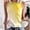 Yellow, variant on Women's Tennis Tanks Casual Loose Fit Sleeveless Print Tank Top for Summer Beachwear Crew Neck Vest Blank Basic Blouse Shirts for Women Blue XL