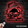 thumbnail image 2 of Craftnamesign Custom Flower Flamingo Metal Wall Art LED Light, Custom Floral Flamingo Name Sign, 2 of 5