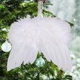 thumbnail image 3 of HUISZJ 10 Pcs White Angel Mini Christmas Tree Decoration Angel Wing Decor Supplies (Wing), 3 of 9