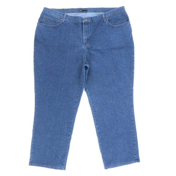 Lee Women's Plus-Size Relaxed Fit Straight Leg Jean Pants Premium Stonewash New