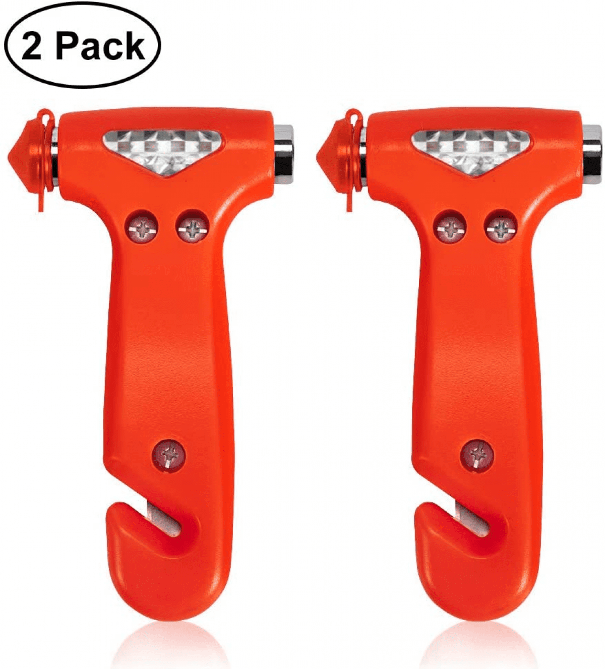 2Pack Car Safety Hammer, Auto Emergency Escape Hammer with Window Breaker and Seat Belt Cutter