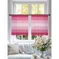 thumbnail image 5 of Sheer Curtain Panels Pink Rod Pocket Voile Window Curtains Gradient Stripes Modern Window Treatments Ligh Filtering Privacy Curtain Drapes for Bedroom Living Room 2 Panel Set 54 Inch Length, 5 of 9