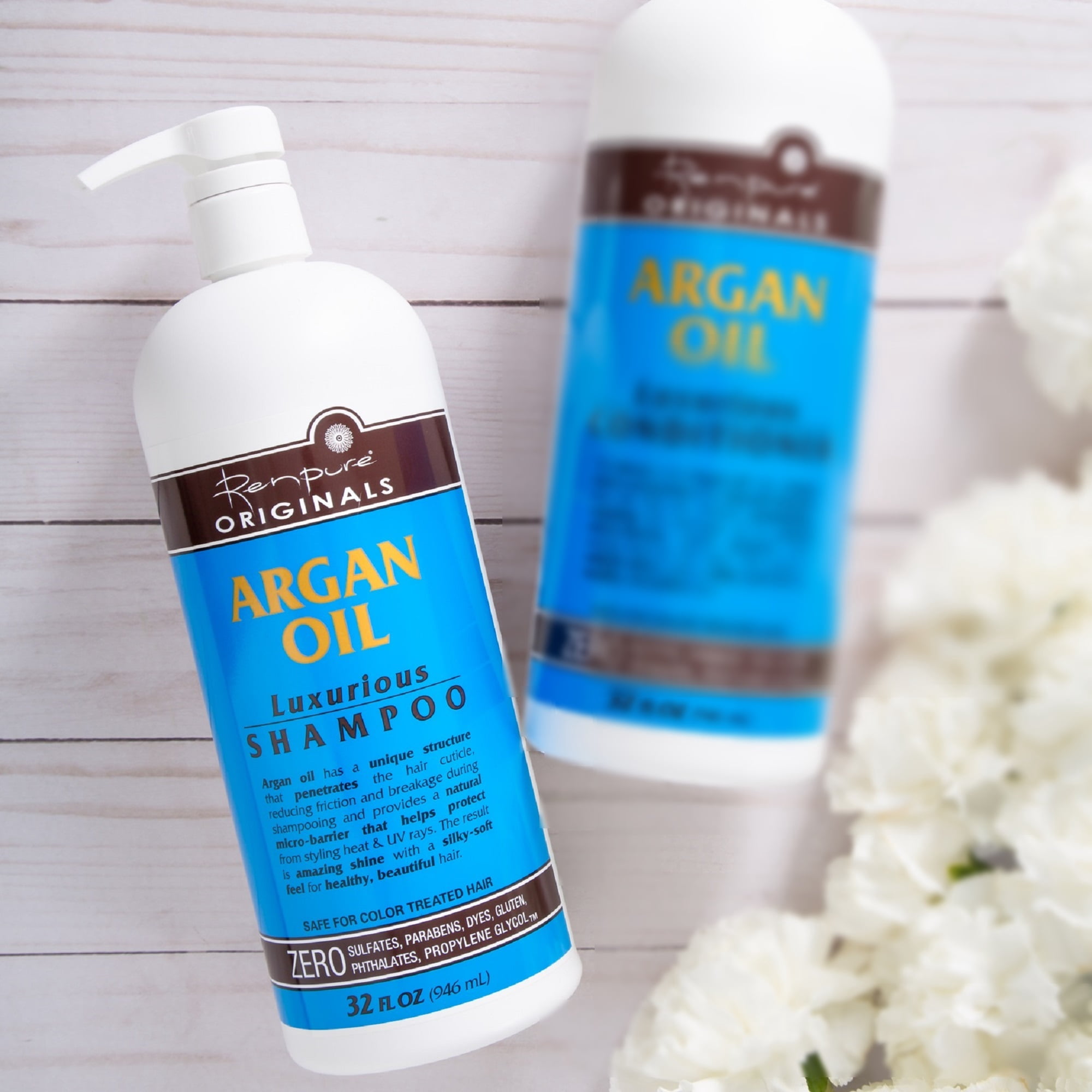 Renpure Originals Argan Oil Luxurious Shine Enhancing Daily Shampoo, 32 fl oz