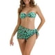 thumbnail image 1 of INSPIRAR CHIC Conjuntos de Bikini de Flores para Mujeres de 3 Piezas con Espalda Atada, Parte Inferior Triangular, Trajes de Baño en Verde Medio, 1 of 5