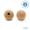 thumbnail image 2 of Wood Dowel Caps 1 inch Diameter with 1/4 inch Hole, Pack of 50 Unfinished Dowel Rod Caps for 1/4 inch Dowel Rods, For Crafts and DIYers, by Woodpeckers, 2 of 8