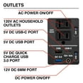 thumbnail image 3 of Cummins 194Wh 300 Peak Watt Portable Power Station & Solar Generator, Modified Sine Wave AC Outlet, Backup Lithium Battery (Solar Panel Not Included), 3 of 9