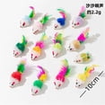 thumbnail image 2 of Juguete para gatos colorido con plumas y cola, juguete interactivo para gatos de interior, 2 of 6