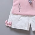 thumbnail image 6 of NIEWTR Children Toddler Pajamas Set 2T 3T 4T Baby Girl Floral Print Fly Sleeve Loose Fit Top Drawstring Shorts Two-Piece Set Soft Pjs(A-Pink,12-18 Months), 6 of 6