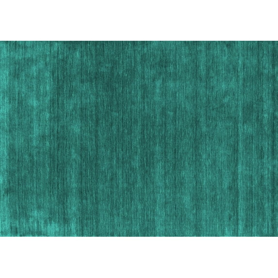 Ahgly Company Indoor Rectangle Abstract Turquoise Blue Contemporary Area Rugs, 5' x 8'