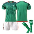 thumbnail image 1 of 18Green B Traje de uniformes de fútbol para hombres y mujeres de alta calidad Chicharito 14 # A.guardado 18 # Kids Sport Fashion Football Team Jersey Set con calcetín y rodilla Prote esquí esquí Gafas de esquí, 1 of 1