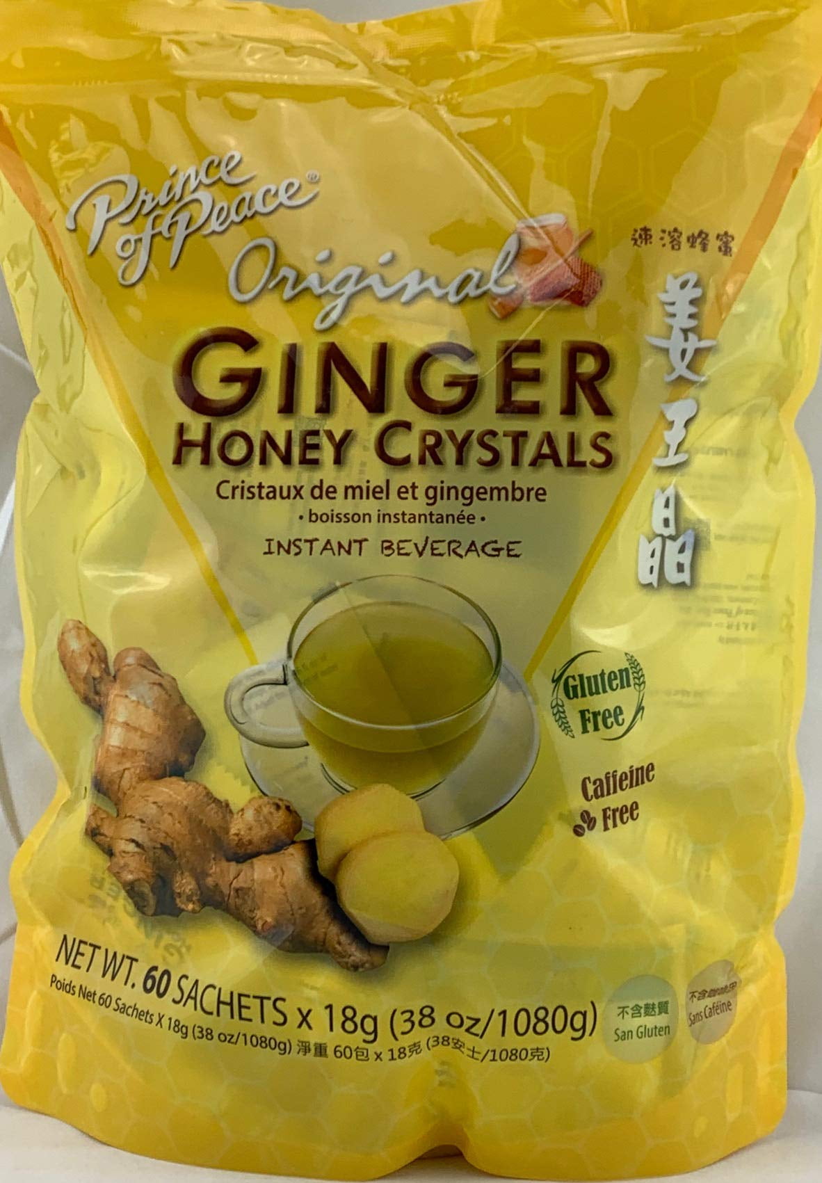 Instant Ginger Honey Crystals Family Value Pack 60 Sachets 18g per