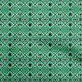 thumbnail image 1 of oneOone Rayon Green Fabric Asian Block Sewing Craft Projects Fabric Prints by Yard 56 Inch Wide, 1 of 4