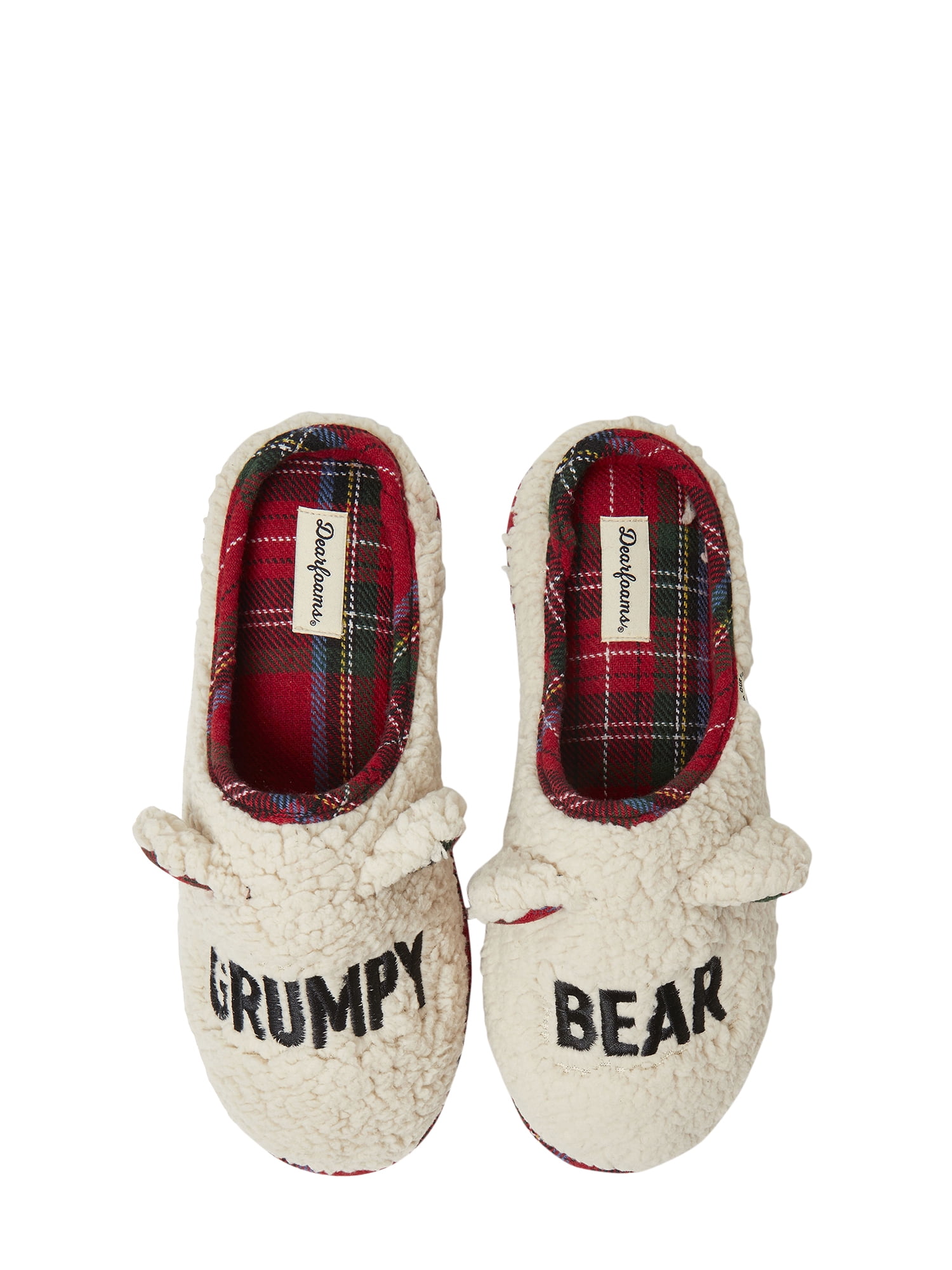 Dearfoams Dearfoams Unisex Teddy Bear Clog Slippers