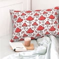 thumbnail image 4 of Honeii Amanita Red Mushroom Print Pillow Cases,Plush Throw Pillow Covers,Decorative Pillowcase for Sofa, Couch, Living Room-20"x30", 4 of 6