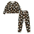 thumbnail image 5 of FOR U DESIGNS Halloween Cute Ghost Women's Long Sleeve Drawstring Pajamas Set 2 Pack Size XL Sleepwear Long Crew Neck Tops and Pants with Pockets for Women Winter, 5 of 6