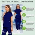 thumbnail image 5 of VIAOLI Scrubs Set for Women Nurse Uniform Jogger Set Stretch Top & Pants with Multi Pocket for Nurse Workwear, 5 of 6