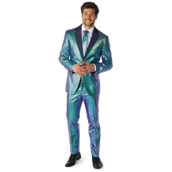 OppoSuits Men's Suits Fancy Fish - US 42 Blue