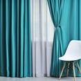 thumbnail image 6 of Blackout Solid Curtain Panels, Set of 2, 52" x 63", Aqua, 6 of 10