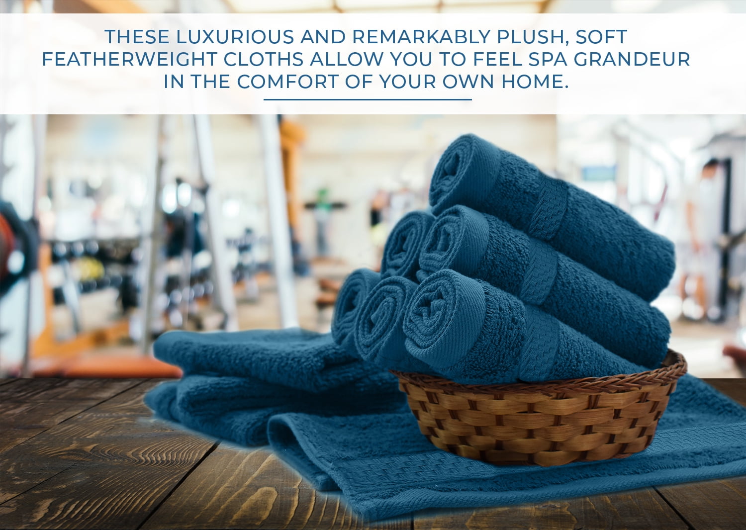 Dan River Washcloth for Face 12 pack Soft Absorbent and Quick Drying Durable Cotton Face Towel - Blue