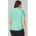 thumbnail image 2 of Mondetta Women's Active 1/4-Zip Short Sleeve Mesh Polo Shirt (XX-Large/Green), 2 of 3
