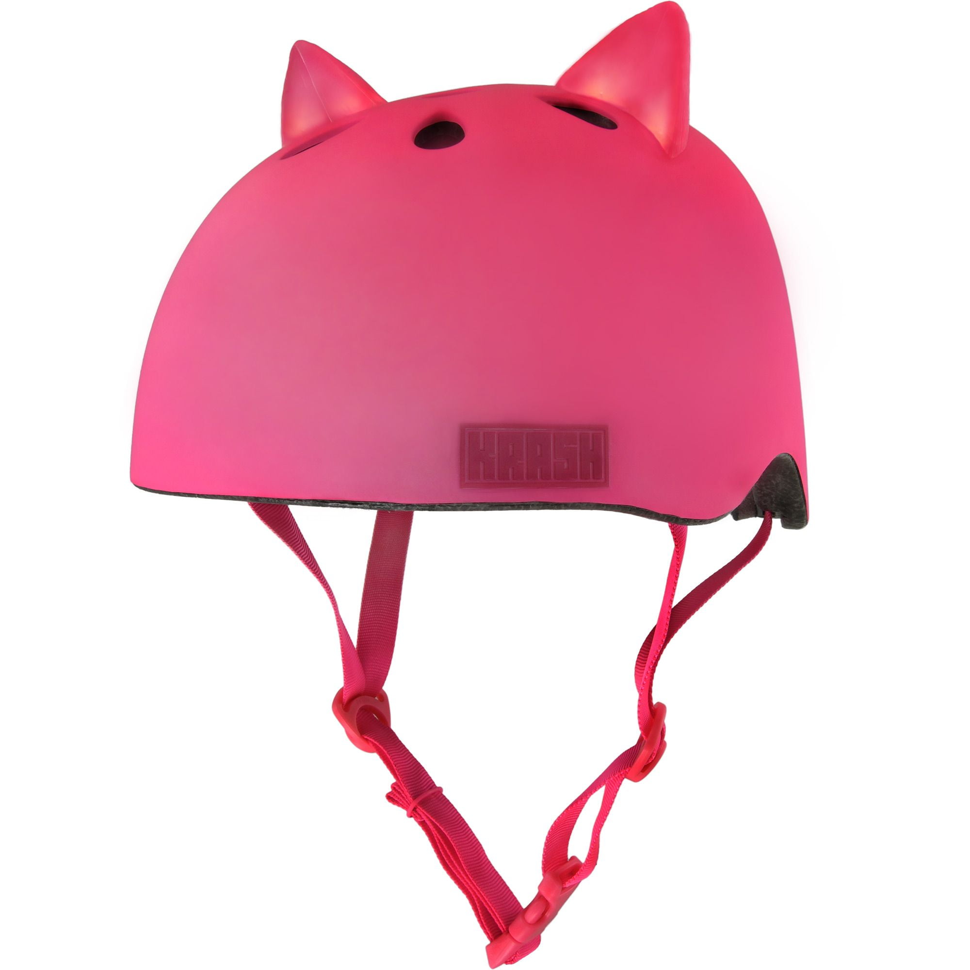 Krash Bright Meow LED Pink Bike Helmet with Red LED Lights, Youth 8