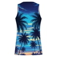 thumbnail image 6 of Beach Tank Top Men Lightweight Breathable Coconut Tree Graphic Sleeveless Shirt Casual Hawaii Vacation Shirts, 6 of 6