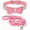 Pink, variant on Beirui Rhinestone Bling Leather Dog Collar and Leash Set - Soft Flocking Sparkly Crystal Diamonds Studded - Cute Double Bowknot Collar with 4 Foot Leash for Pet Show,Pink,Neck fit 8-10"