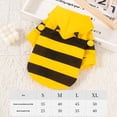 thumbnail image 3 of Striped Bee Cat Sweater Yellow Pet Clothing With Elastic Cuffs For Photos And Holidays, 3 of 8