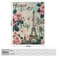 thumbnail image 4 of PRATYUS Eiffel Tower Throw Blanket for Bed Sofa Couch,Kids Pink Paris Tower Flannel Fuzzy Blanket,All Season French Paris Cityscape Bed Blanket Room Decor Blanket Baby 50x60in, 4 of 6