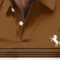 thumbnail image 5 of COSFO Men's Polo Shirts Short Sleeve Striped Mesh Summer Graphic Tees Performance Slim Fit Collared Pullover Moisture Wicking Tops, 5 of 6