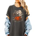 thumbnail image 6 of Halloween Jack-O-Lantern Shirt for Women Haunted House Graphic Tee, Pepper Shirt, M, 6 of 8