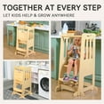 thumbnail image 4 of Kids Step Stools Wooden Toddlers Standing Tower for Counter Kitchen Stool Helper, Step Ladder Learn Tower for Toddler, 4 of 11