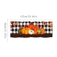 thumbnail image 3 of Fall Pumpkin Kitchen Curtains Valances Thanksgiving Harvest Design for Windows Valances Rod Pocket Curtain Valance for Bathroom Living Room Cafe 54x18 inch Window Treatment for Home Decor, 3 of 6