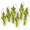 Lemon Green-6, variant on Red Mercury Glass Finial Ornaments, 6-Piece Set for Holiday Decor