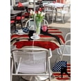 thumbnail image 4 of Outdoor Tablecloth with Umbrella Hole and Zipper, American Flag Round Table Cloth 54 Inch Waterproof Tablecloth, Blue Red USA Flag Retro Hockey Picnic Table Cover for Patio Camping, 4 of 7