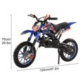 thumbnail image 2 of Zksm Mini Dirt Bike for Kids, 49CC 2 Cycle Gas Powered Off Road Mini Bike, Pit Bike with Front Rear Disc Brake and Pull Start, Kids Motorcycle for Children Age 12+, Blue, 2 of 9