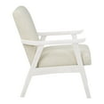 thumbnail image 3 of Weldon Armchair in Linen White Fabric with Antique White Finished Frame, 3 of 8