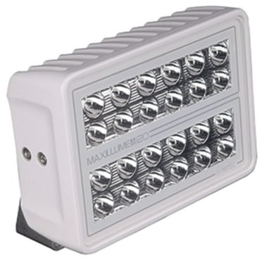 Lumitec Maxillume H120 Flood White LED Trunnion Mount White Finish 12/24v