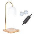 thumbnail image 2 of Electric Candle Warmer Melt Lamp Dimmable Desk Office Decors White Wooden Base, 2 of 8