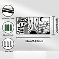 thumbnail image 3 of Black Black Abstract Scenery Metal Wall Art Decor Line Scenery Metal Wall Art Hanging Decor Minimalist Scene Wall Sculpture Statues for Living Room Bathroom Bedroom 14.96x7.87 Inch, 3 of 8