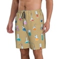 thumbnail image 2 of Kdxio Chemistry Class Pattern Mens Casual Shorts - Drawstring Summer Beach Sports Shorts for Men, 2 of 5